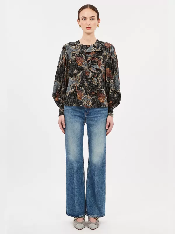 Ulla Johnson Adelaide Blouse in Azure