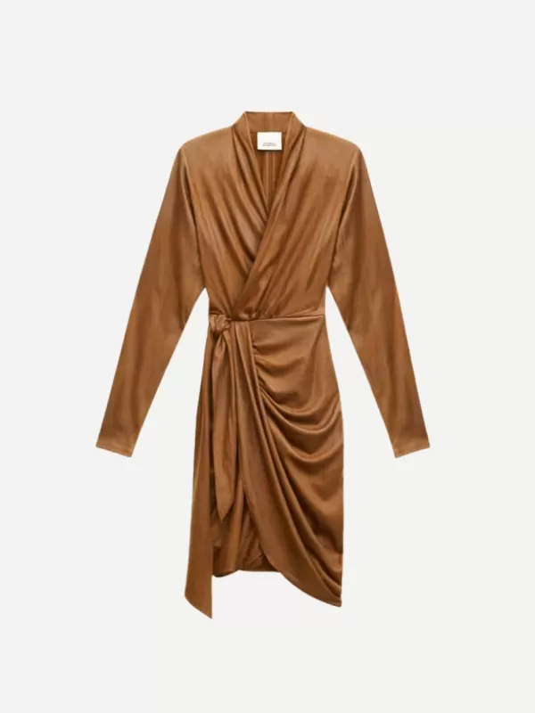 Isabel Marant Aleora Dress in Cognac