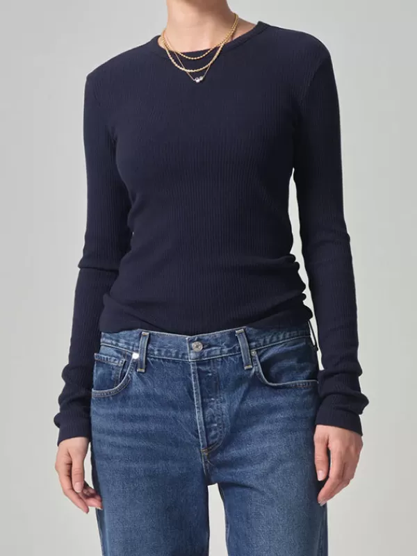 Citizens of Humanity Bina Crewneck in Navy