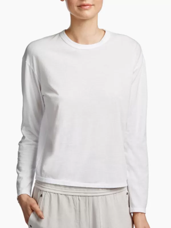 James Perse Boxy L/S Tee in White