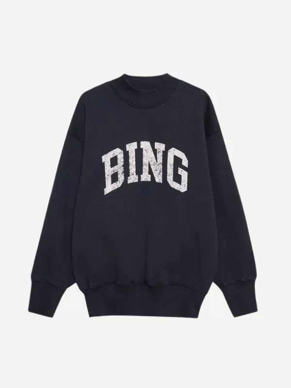 Anine Bing Bradie Sweatshirt Bing in Navy