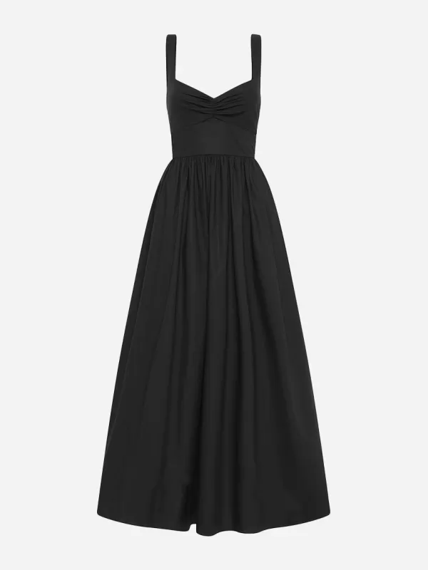 Matteau Bralette Midi Dress in Black