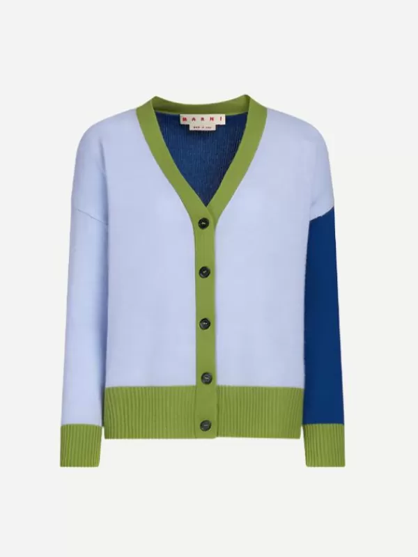 Marni Cashmere Cardigan in Illusion Blue