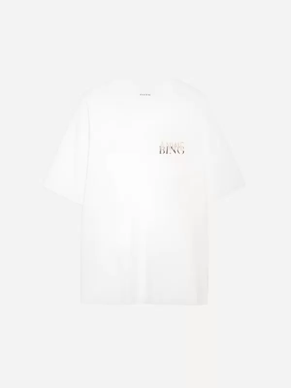 Anine Bing Cason Tee Graffiti in Ivory