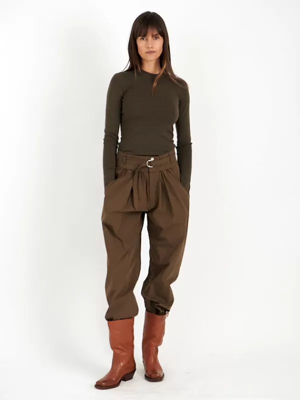 Marant Etoile Celiana Pants in Kahki