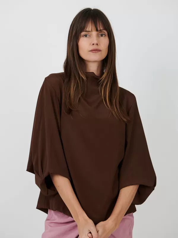 Dries Van Noten Clari Shirt in Brown