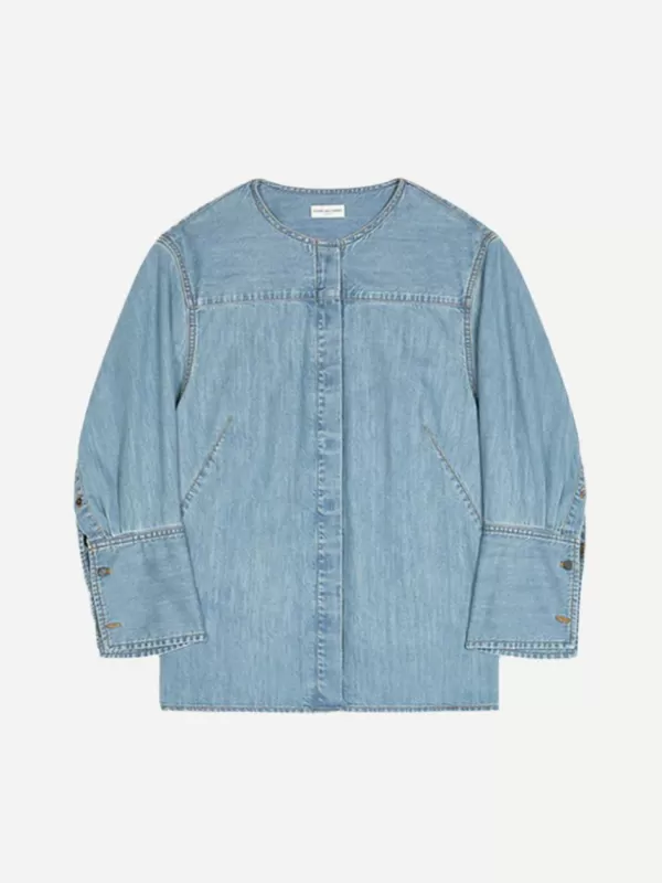 Dries Van Noten Clarissa Denim Shirt in Ice Blue