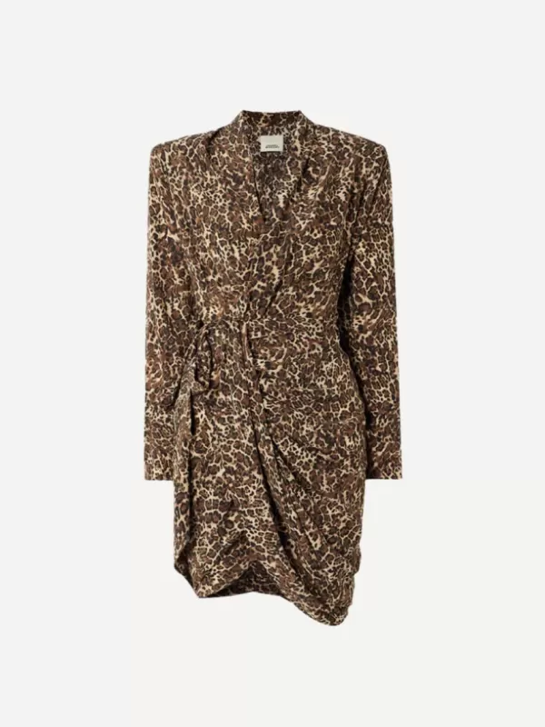 Isabel Marant Cleora Dress in Leopard