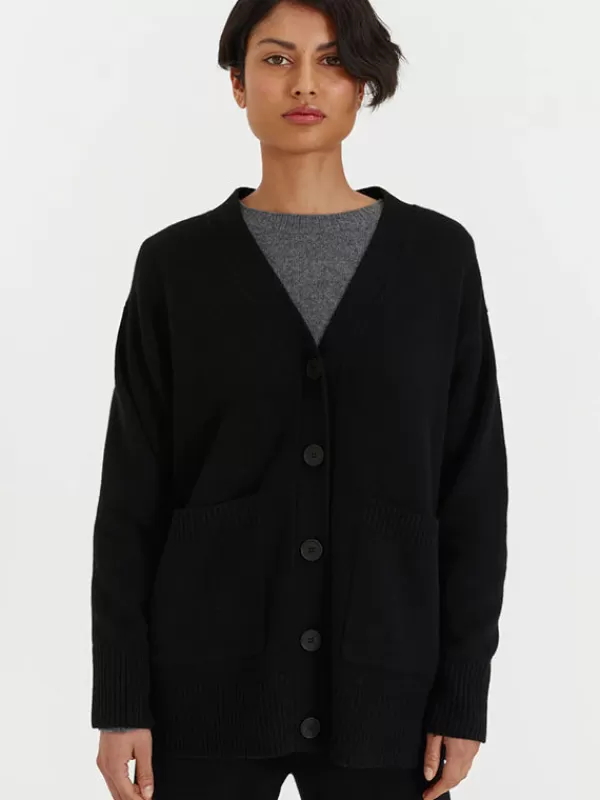 Chinti and Parker Comfort Cardigan in Black