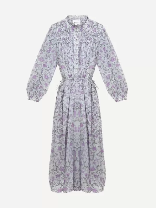 Marant Etoile Dalida Dress in Ecru/Lilac