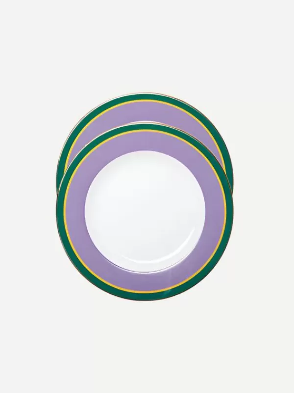 La DoubleJ Dinner Plate set of 2 in Rainbow Viola