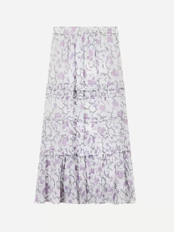 Marant Etoile Diya Skirt in Ecru/Lilac