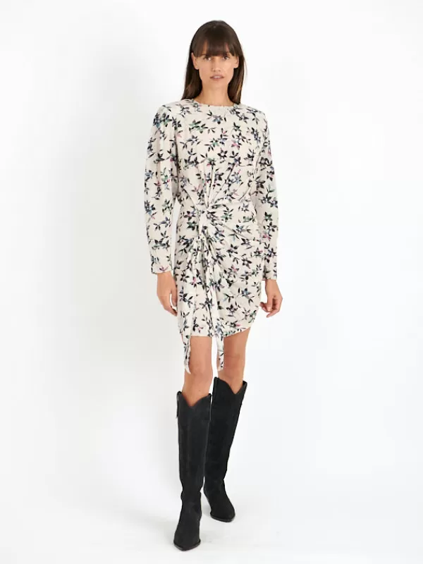 Marant Etoile Dulce Dress in Ecru/Midnight