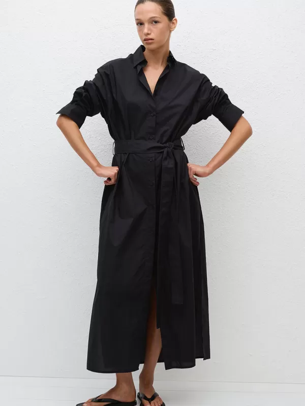 Matteau Everyday Shirt Dress in Black