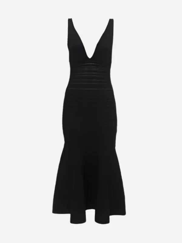 VICTORIA BECKHAM Frame Detail Sleeveless Dress in Black