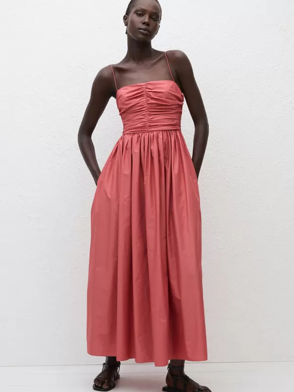 Matteau Gathered Bodice Dress in Rose