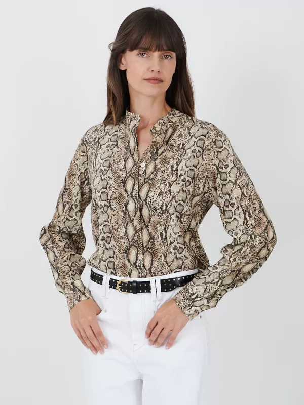 Isabel Marant Ilda Shirt in Natural Python