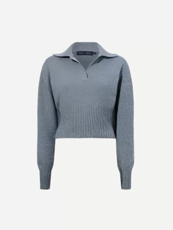 PROENZA SCHOULER Jeanne Sweater In Grey Melange