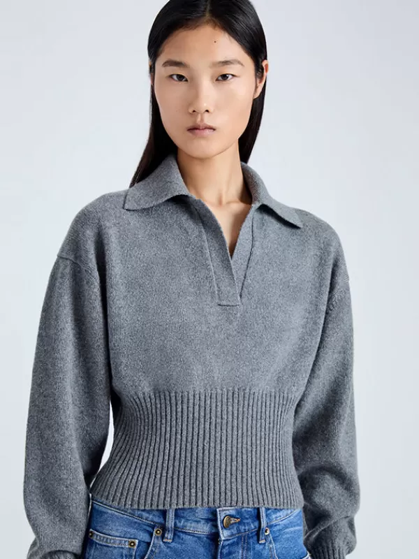 PROENZA SCHOULER Jeanne Sweater In Grey Melange