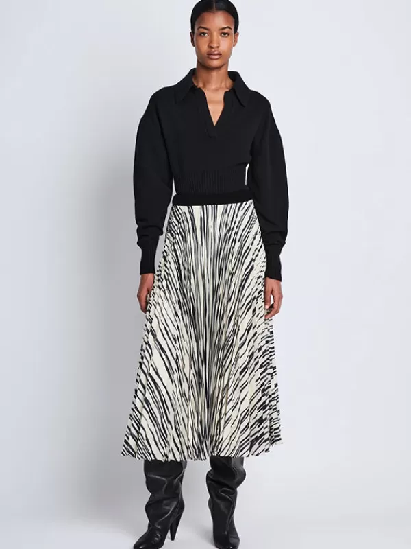 Proenza Schouler Korine Skirt In Ecru Multi