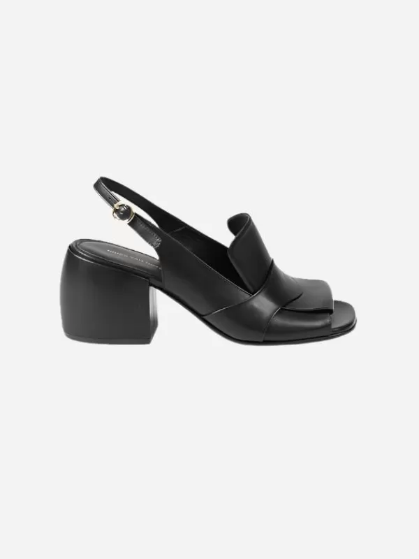 Dries Van Noten Leather Mules in Black