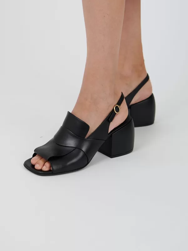 Dries Van Noten Leather Mules in Black