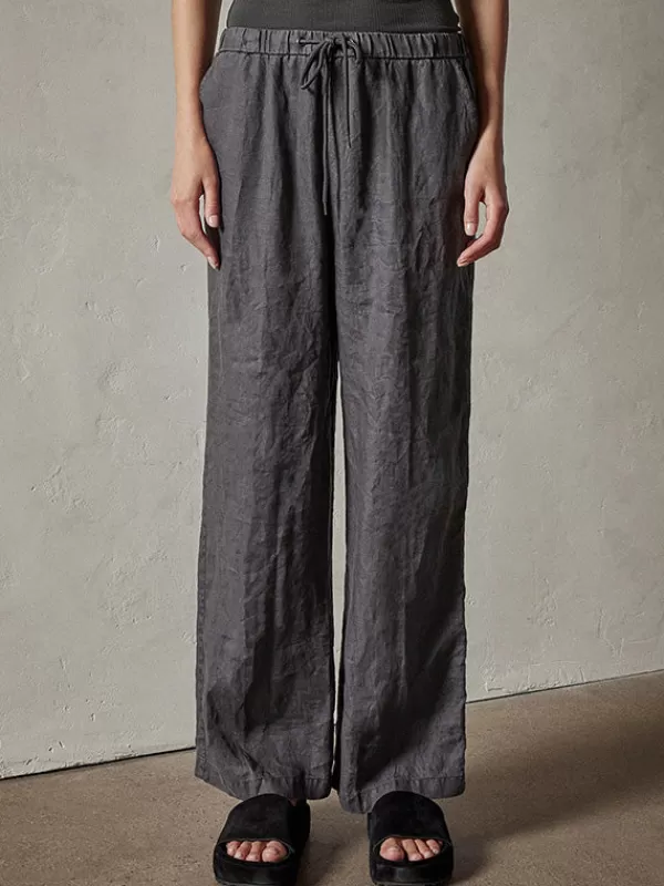 James Perse Linen Lounge Pant in Magma Pigment