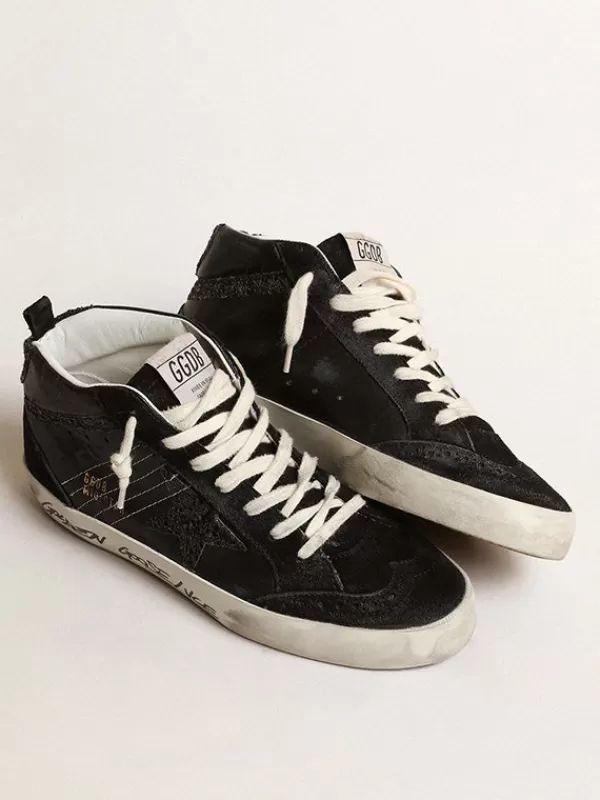 GOLDEN GOOSE Mid Star Black Glitter Star