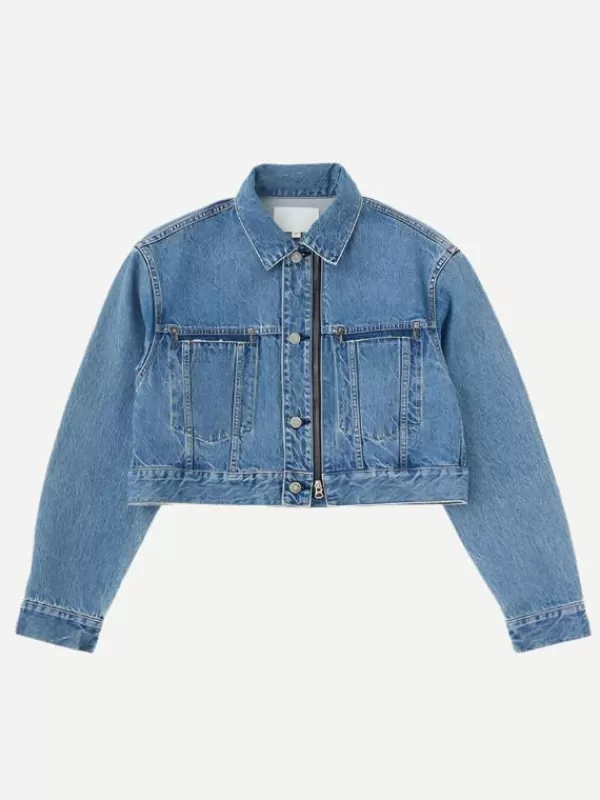 MOUSSY VINTAGE MV Bayview Denim Zip Cropped Jacket