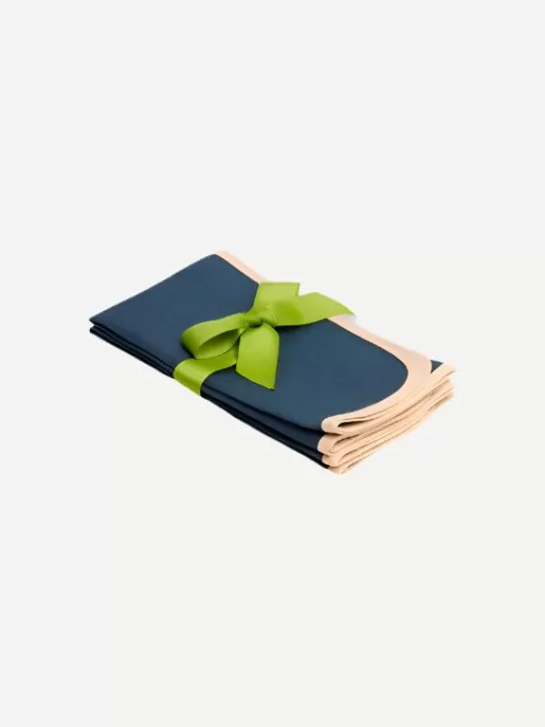 La DoubleJ Napkins set of 2 in Rainbow Navy