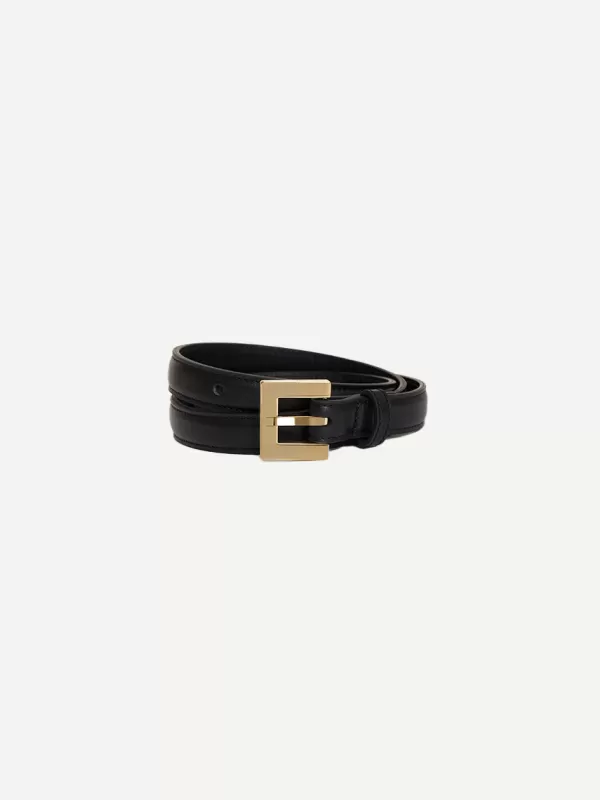 Anine Bing Nicola Belt in Black with Gold