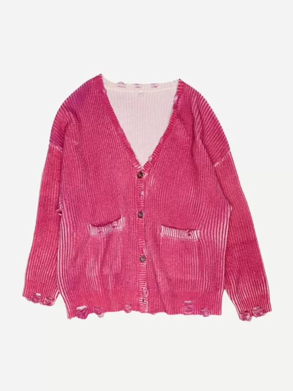 R13 Oversized Cardigan in Raspberry Print