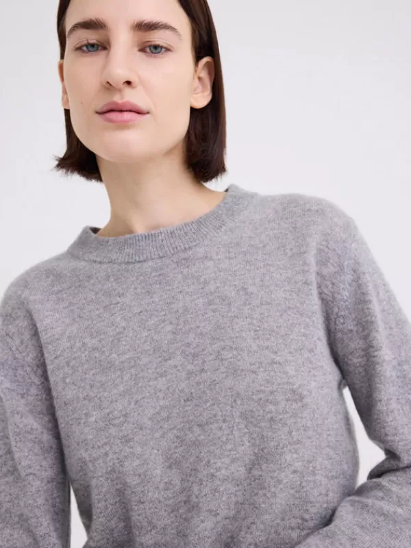 Jac+ Jack Peter Sweater in Mid Grey Marle