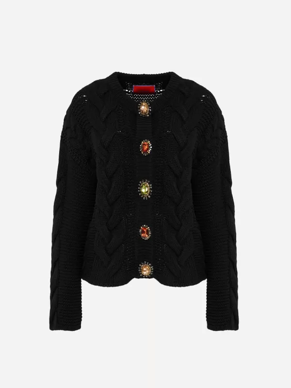 La DoubleJ Portrait Cardigan in Black