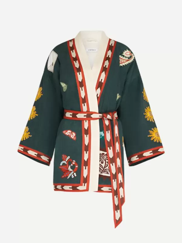 Antipodean Quincy Robe Peacock