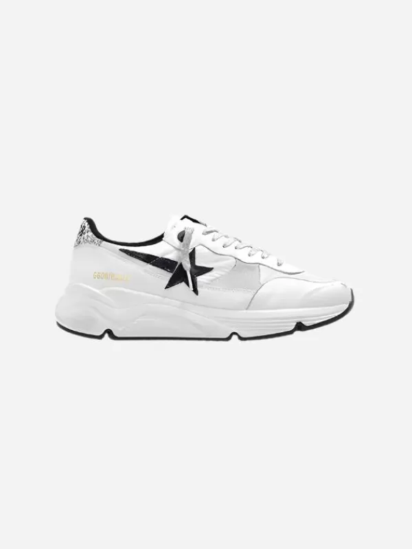 GOLDEN GOOSE Running Sole Sneaker in Metallic White