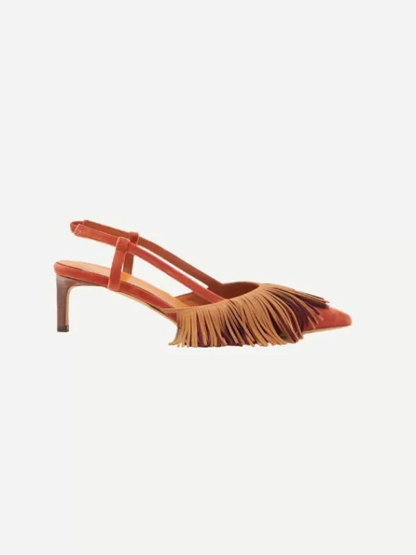 Ulla Johnson Shira Fringe Sling Back in Sierra