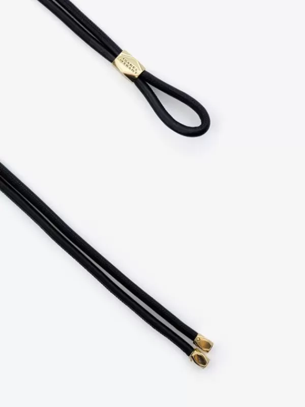 Isabel Marant Silvia Belt in Black/Gold