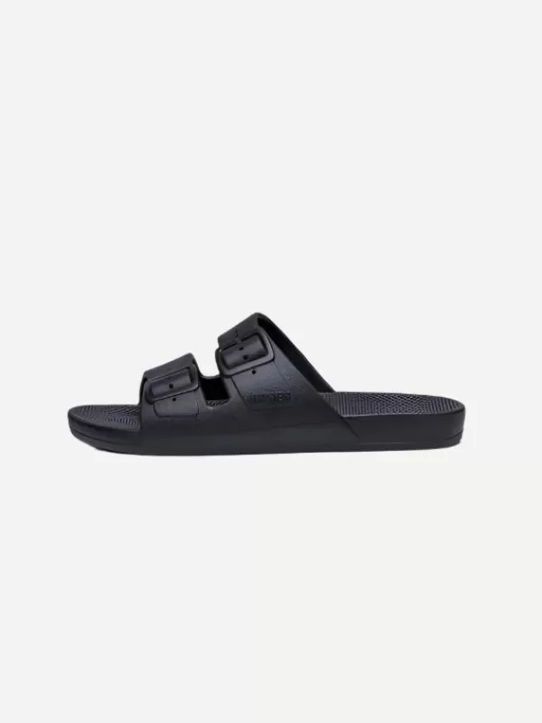 Freedom Moses Solid Slides In Black