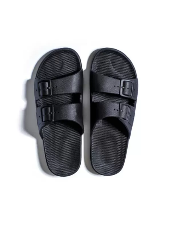 Freedom Moses Solid Slides In Black