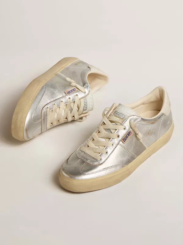 GOLDEN GOOSE Soul-Star Laminated Sneaker in Silver