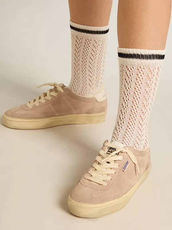 GOLDEN GOOSE Soul-Star Suede Sneakers in Pink