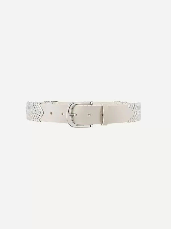 Isabel Marant Tehora Belt in Chalk/Silver