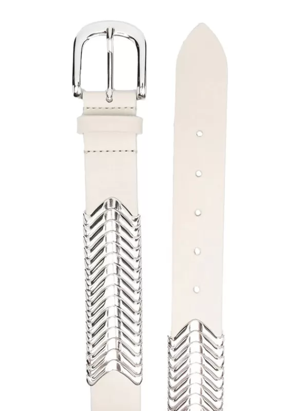 Isabel Marant Tehora Belt in Chalk/Silver