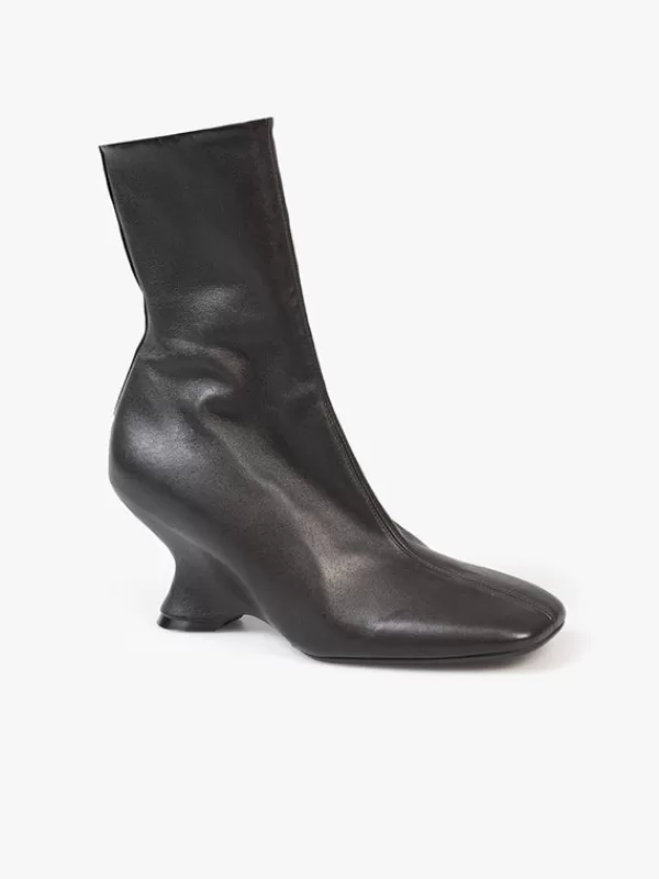 Dries Van Noten Wedge Glove Ankle Boot in Dark Brown