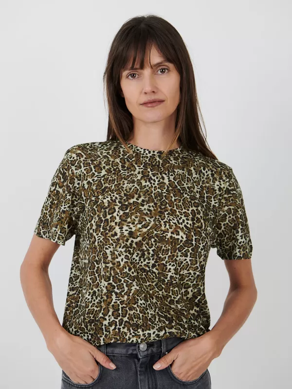 Isabel Marant Zewel Tee Shirt in Leopard